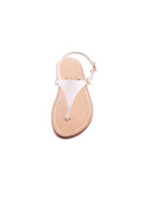 White Capri sandals for baby Cuccurullo | BABY TRIANGOLOBIANCO